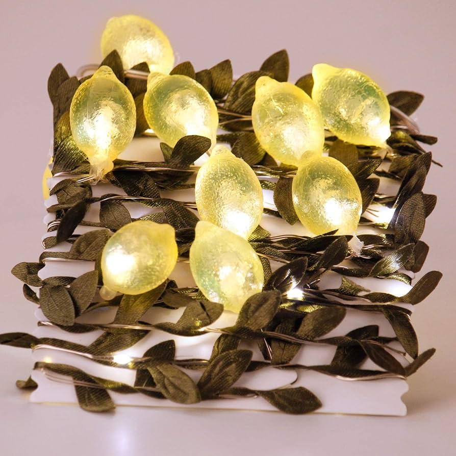 ハンデライト Amazon.com: FLAVCHARM 3D Lemon LED String Lights USB/Battery
